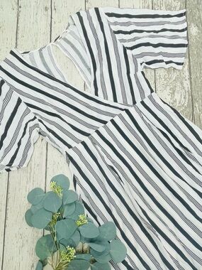 billabong black and white striped dress A-line Black Tulle Lace 3/4 Sleeves Prom Dresses SP730